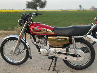 Honda cg 125 Red gold special edition self start2025