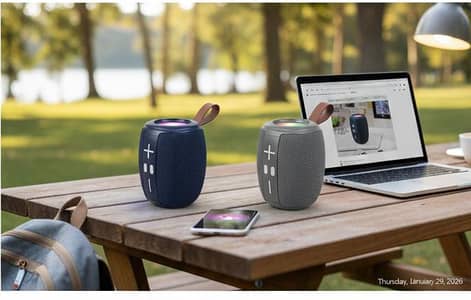 Bluetooth wireless speaker with rgb lights