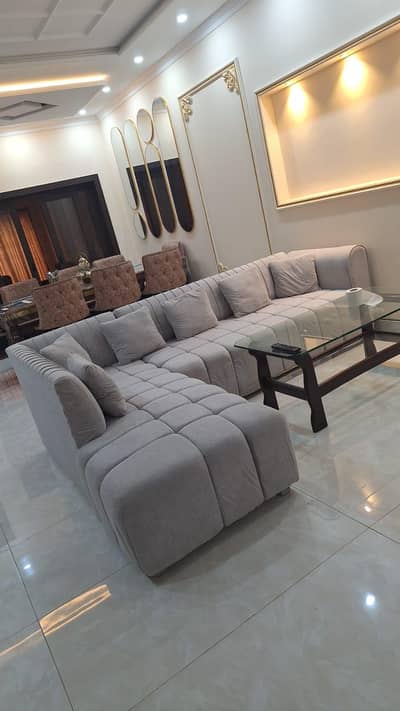 Bubble Sofa L Shape 6 Seat Bookly Fabric Just 3 Weeks Use