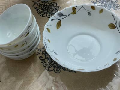 kheer bowl and 6 serving bowls