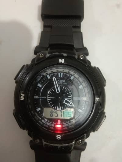 Casio Pro trek double time watch