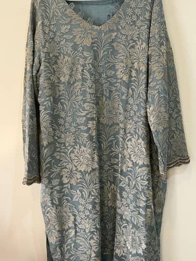 3 piece suit. wedding function wearable. Chiffon material. green color