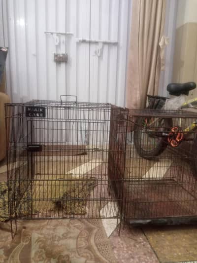 Read add. . . . . . . 2 folding iron cages