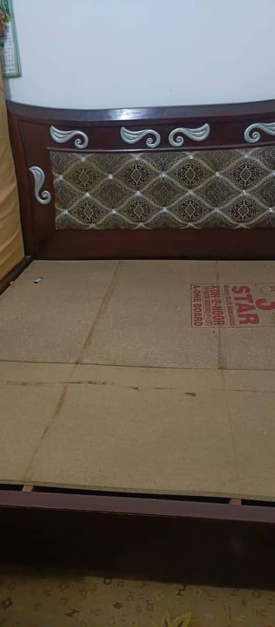 King Size Bed + Spring Mattress + Side Table + Dressing