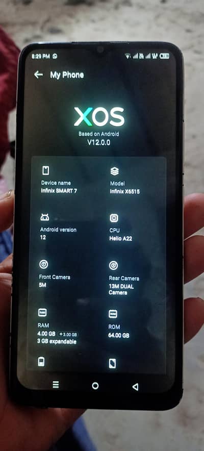 Infinix smart 7 10,,10 ha or charger sath