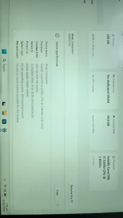 Lenovo thinkpad t460s Ultra slim - core i5, 256gb ssd, 20gb ram