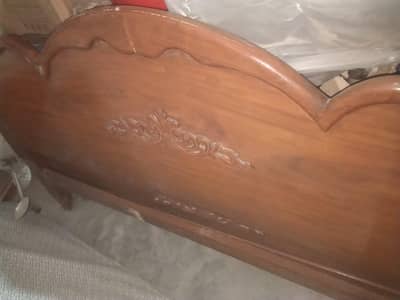 Solid Wooden Bed with metres for Sale