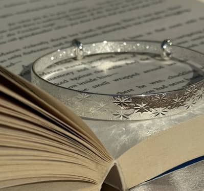 charm 925 real sliver sterling gypsophila star bangles