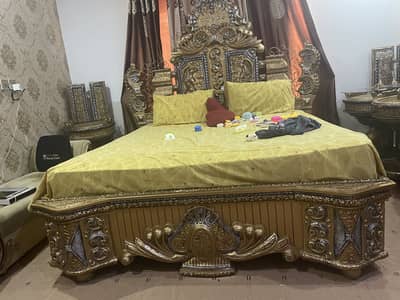 new like bedset for sell | bedset | pure wooden | carving headboard