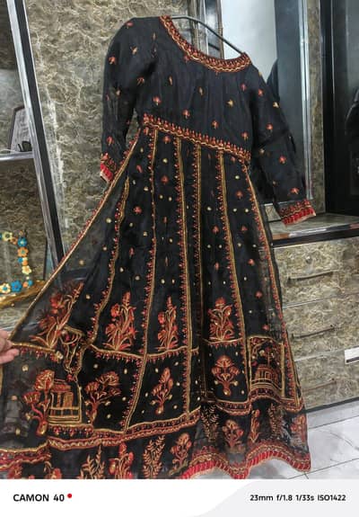 black asim jofa 2 piece maxi only one time wear