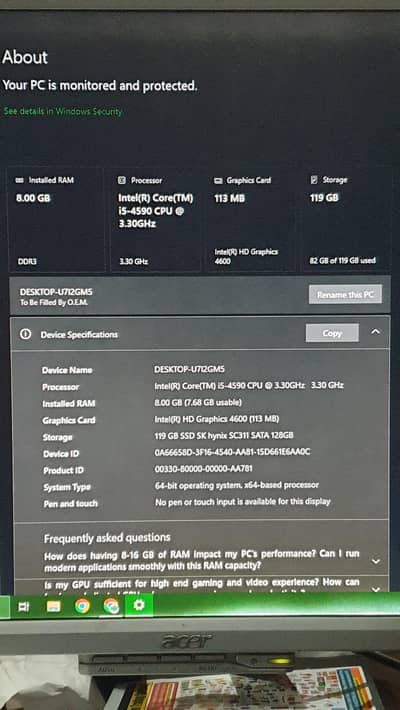 intel i5 4590 ready build