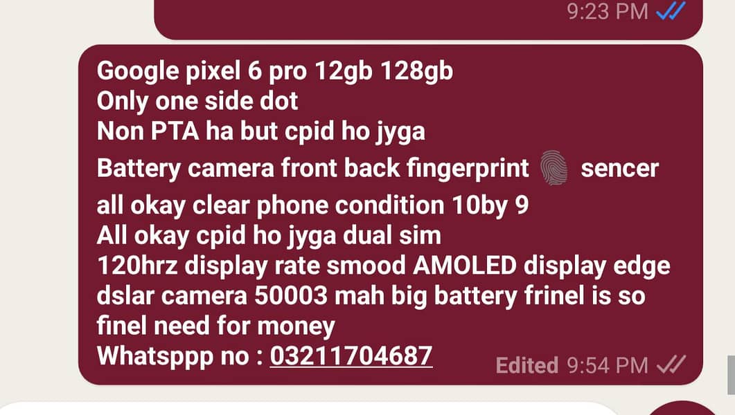 Google pixel 6 pro 4