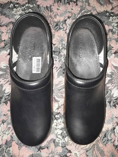Morso Professional Black Leather clogs size (42 - 43)