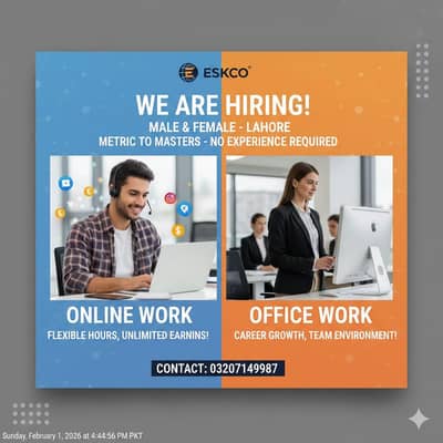 online and office work