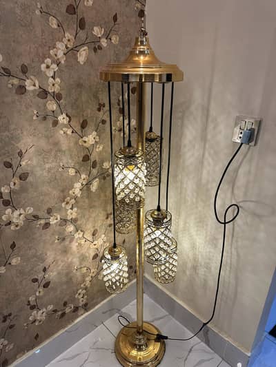 Golden floor lamp