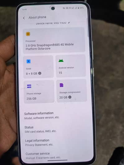 Vivo y400 8+8 256 just 20 days used box everything orignal