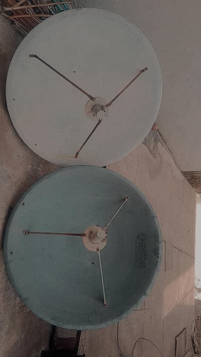 2 dishes with receiver