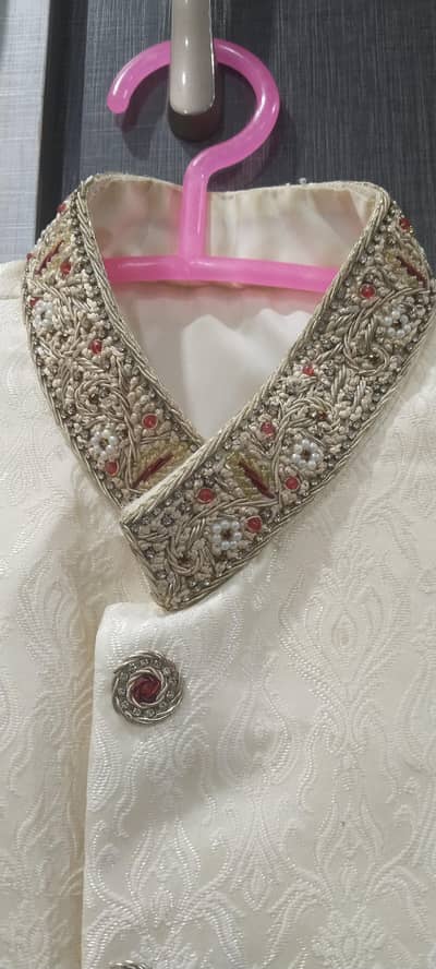 Barat Sherwani Cream Mens Size M