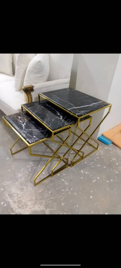 coffee table set S. S  with marbles top