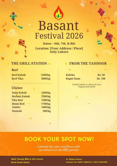 BBQ (Pickup and Delivery) (BASANT 2026)