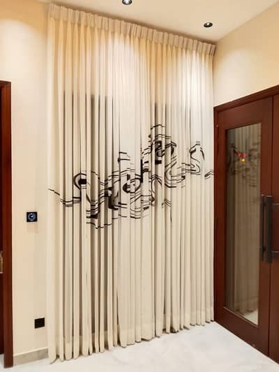 digital print shifoon curtain