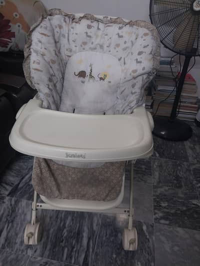 2in 1 baby cot with high chair