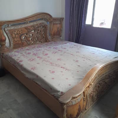 King Size Bed 6 x 6 1/2  For Sale Wiithout Mattress