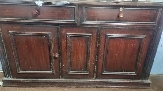 solid Wooden dressing along with mirror and drawers