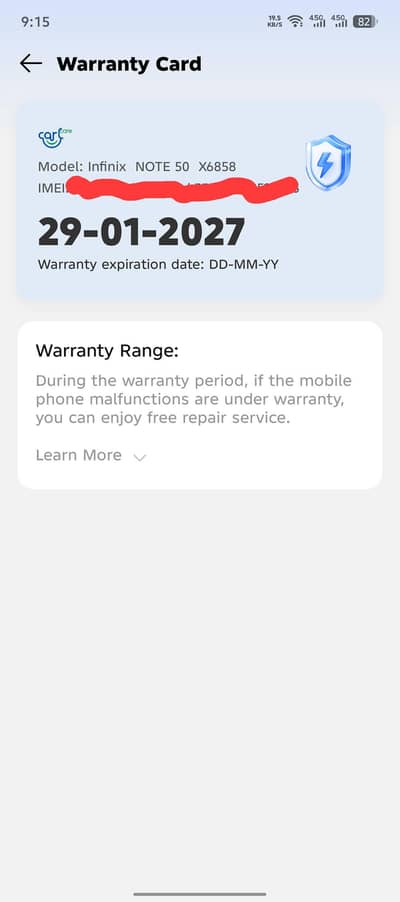 infinx note 50/8/256