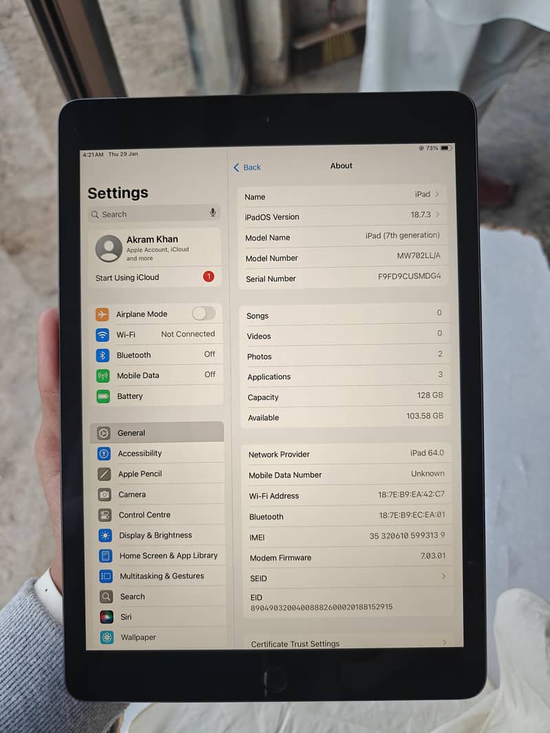 Ipad 7th Generation Sim variant 7