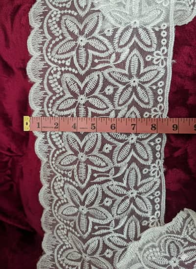 Embroidered organza lacs/fancy lace/wight lacd/dyeabel lace