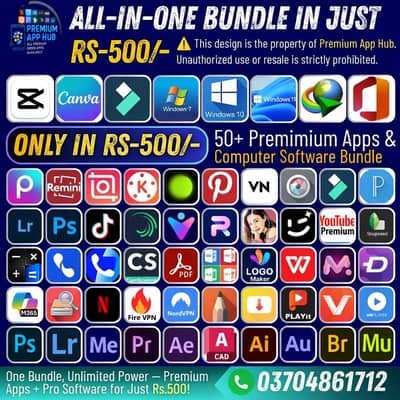 All paid Version in just 500pkr 03704861712