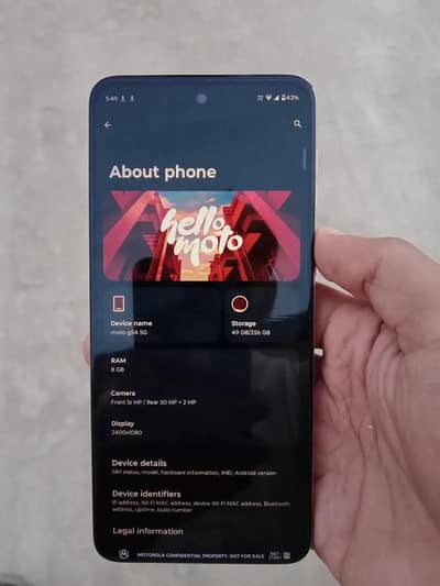 Moto G54 5g #8-256 #PTA Dimensity 7020 beast Phone