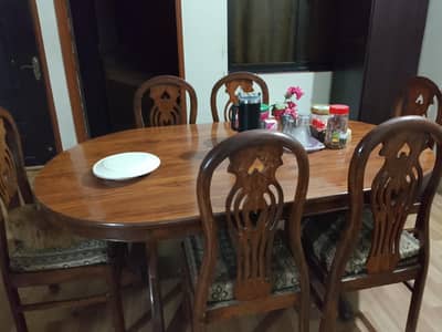 DINING TABLE SET FOR 6