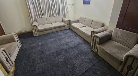 2 larger 4 small sofa set 2 months used