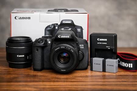 Canon 750D DSLR Camera with 50mm STM + Kit Lens | Like New