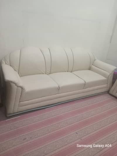 wooden leather sofa 1 2 3 seater
