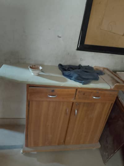 bed. almari . or iron stand