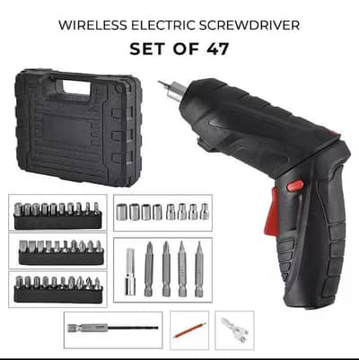 47-Piece Foldable Wireless Electric Screwdriver Kit