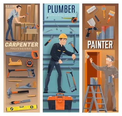 Painter Available , Carpenter work and plumbing Services