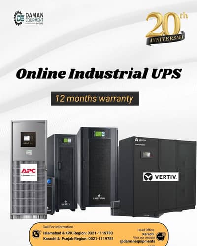 Online Industrial Heavy UPS / APC Ups / Vertiv Ups / Hight Voltage ups