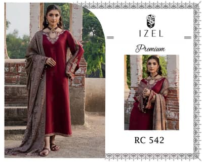 Izel Lawn Suit RC 542 – Heavy Embroidery – COD
