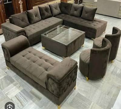 L shape sofa / corner sofa set / sofa set / 6 seater sofa / sofa