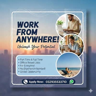 We are hiring for office base and online jobs.