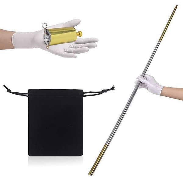 Magic Wand Staff Extendable | Telescopic Pocket Staff | 150cm Metal Stick