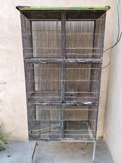 3 portion 6 partition birds cages