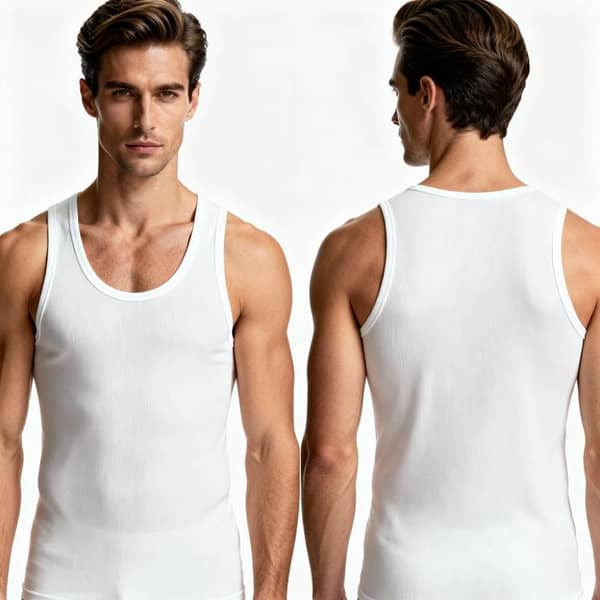 Excellent Quality Men Sleeveless Sando Banyan with 3 Handkerchiefs | men sando, cotton banyan, sleeveless vest, white innerwear, men vest, handkerchief set,  men clothing, gift for men, cotton sando