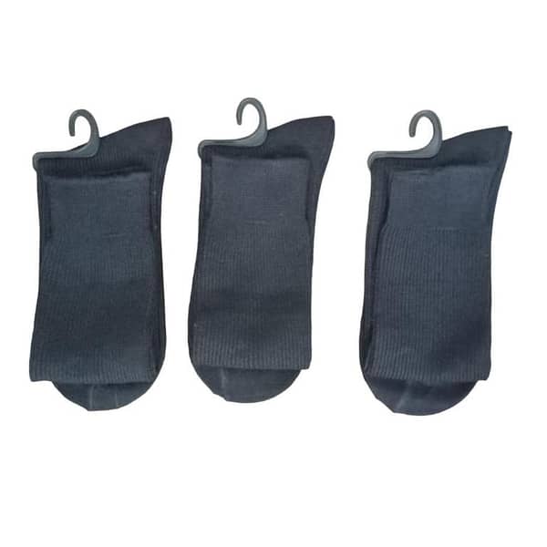 Pair of 3 Kids School Socks / kids school socks, boys socks, girls socks, school uniform socks, long leg socks, white black socks, breathable socks, stretchable socks, knitted socks, kids clothing accessories