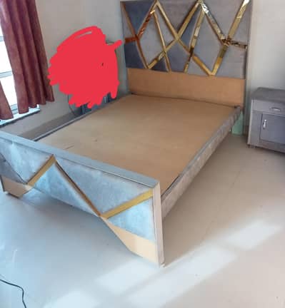 Bed with two side tables