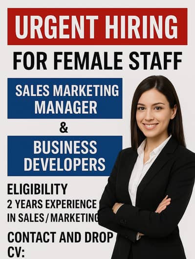 Multipal jobs are available qatar or female staff for karachi